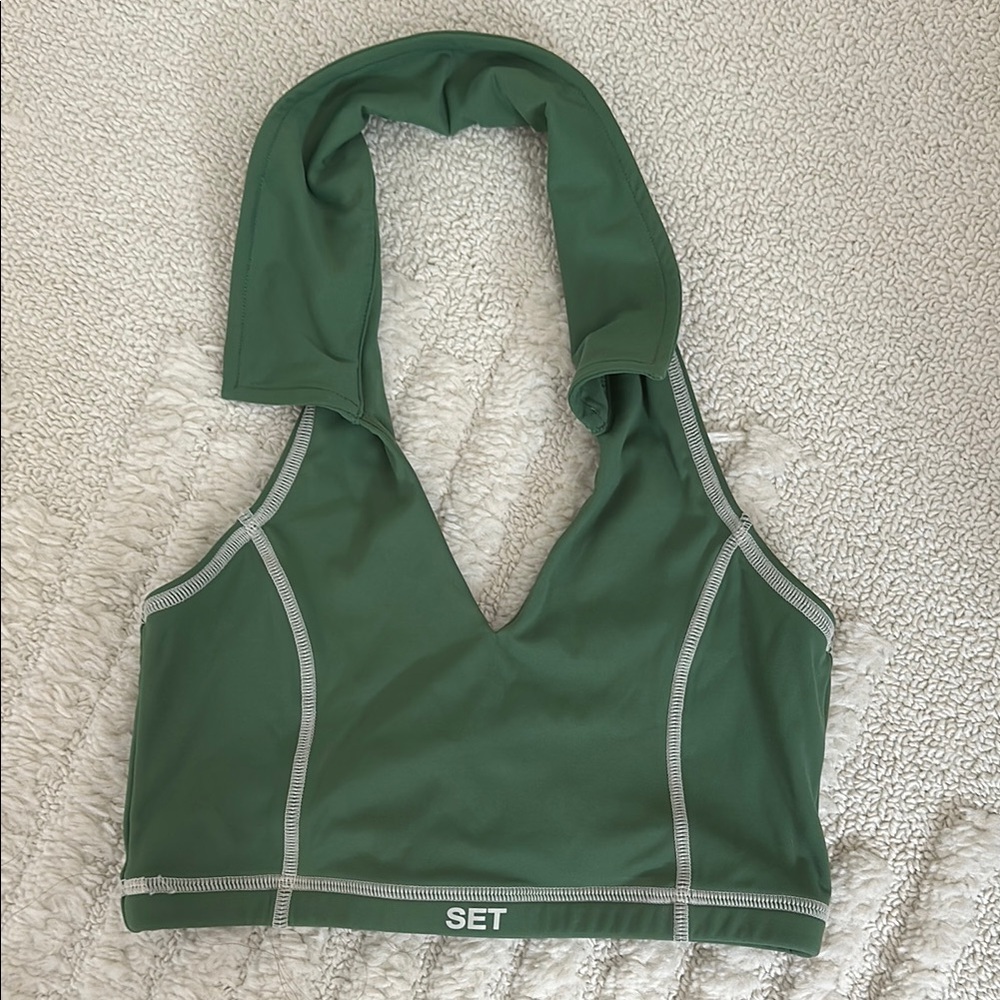 SET active Green Sports Bra